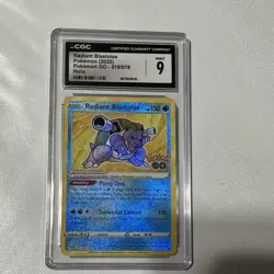 2022 Pokemon Go SWSH Radiant Blastoise 018/078 Holo Rare • CGC 9 MINT - Image 1