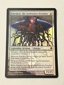 MTG 1x Rise of Eldrazi Prerelease LP German FOIL Emrakul, the Aeons Torn - Image 1