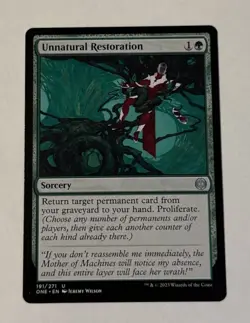 MTG Unnatural Restoration - Phyrexia: All Will Be One LP - Image 1
