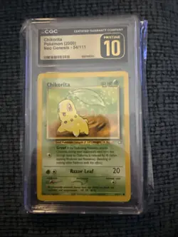2000 Pokemon Neo Genesis #54/111 Chikorita CGC 10 PRESTINE Gem Mint - Image 1