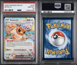 2025 Pokemon Eevee EX Double Rare Scarlet & Violet: Prismatic Evolutions PSA 10 - Image 3