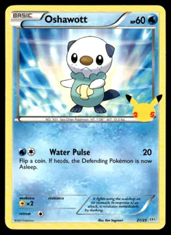 2021 McDonald's Canada 25th Anniversary Promo Non-Holo Oshawott UNplayed #21 - Image 1