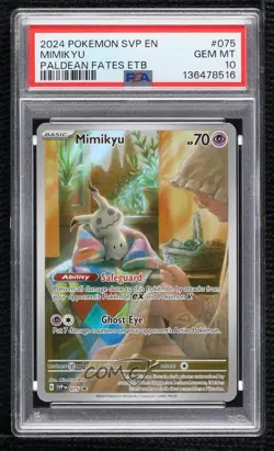 Mimikyu Pokemon Scarlet & Violet Black Star Promo PSA 10 GEM MT - Image 1