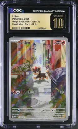 Litleo *CGC PRISTINE 10* Illustration Rare *Mega Evolution* #139 * Pokemon - Image 1