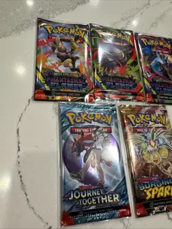 Pokemon Scarlet And Violet + MEGA SETS English Sealed Booster Pack Lot Of 5 NEW - Image 2
