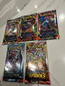 Pokemon Scarlet And Violet + MEGA SETS English Sealed Booster Pack Lot Of 5 NEW - Image 3
