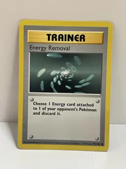 Pokemon WOTC TCG VTG Energy Removal 092/102 Base Set (Shadowless) Regular MP - Image 1