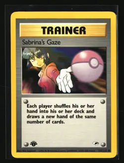Pokemon SABRINAS GAZE 125/132 1st Edition (2000 Gym Heroes) LP/NM - Image 1