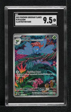 Gloom Illustration Rare Pokemon Scarlet & Violet: Obsidian Flames OBF SGC 9.5 - Image 1