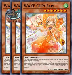 Yugioh! 3x WAKE CUP! Earl BPRO-EN029 Common 1st Ed NM - Image 1