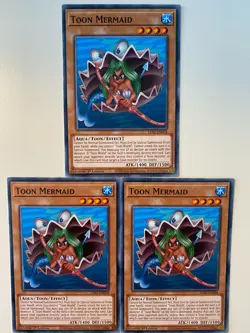 Yugioh Toon Mermaid LDS1-EN054 Common NM x3 Play Set - Image 1
