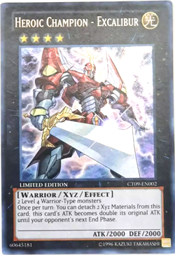 Heroic Champion - Excalibur CT09-EN002 Secret Rare Limited Edition Yugioh Card - Image 1