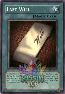 Last Will SDY-E035 Yugioh - Image 1