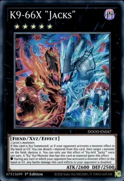 K9-66X "Jacks" - Super Rare 1st Edition DOOD-EN047 - NM - YuGiOh - Image 1