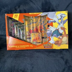 POKEMON Reshiram & Charizard GX Tag Team Premium Collection Box Sealed - Image 1