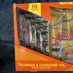 POKEMON Reshiram & Charizard GX Tag Team Premium Collection Box Sealed - Image 4