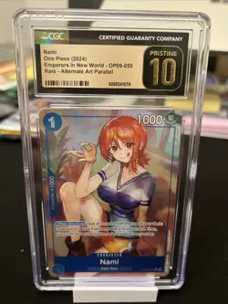 NAMI ENG CGC 10 2024 ONE PIECE OP09-EMPERORS IN THE NEW WORLD ALT ART #050 - Image 1