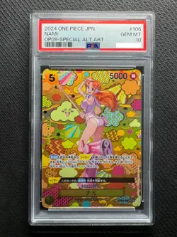 PSA 10 Nami SR-SPC OP08-106 Emperors in the New World ONE PIECE Card Japanese - Image 1