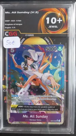Graded Card Ms All sunday (V2) - OP04 ENGLISH ONE PIECE KINGDOMS OF INTRIGUE - Image 2
