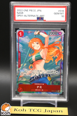PSA 10 Nami Alt Art OP01-016 R Rare ROMANCE DAWN Japanese ONE PIECE Card Game - Image 1