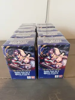 Ten (10) ONE PIECE TCG Double Pack Set 9 The Azure Sea's Seven FACTORY SEALED! - Image 1