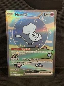 Pokemon Mew EX TCG Shiny Bubble Mew Card Paldean Fates Sir NM 232/091 - Image 1