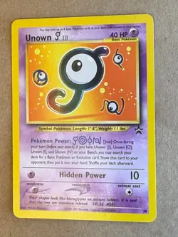 Unown J 38/53 Wizards Black Star Promo Regular Pokemon card Lightly Played / LP - Image 3