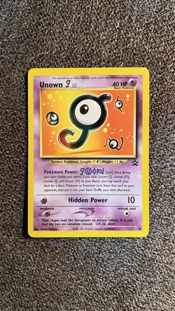 Pokemon TCG Unown J #38 Black Star WOTC Promo Card MP/LP - Image 1