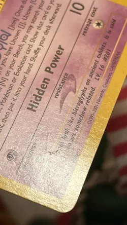 Pokemon TCG Unown J #38 Black Star WOTC Promo Card MP/LP - Image 3