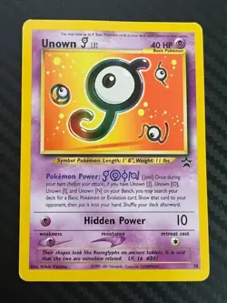Pokemon TCG Unown J 38 WoTC Black Star Promo LP/MP - Image 1