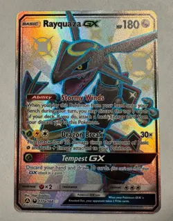 Rayquaza GX 177a/168 Hidden Fates Shiny Full Art Promo Pokemon Card NM/ M - Image 1