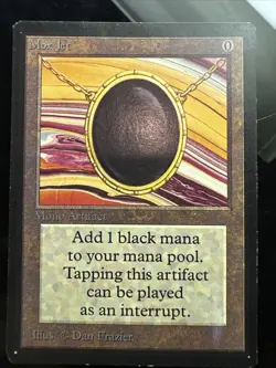 1993 vintage MAGIC THE GATHERING Mox Jet collectors edition CARD mtg - Image 1