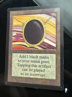 1993 vintage MAGIC THE GATHERING Mox Jet collectors edition CARD mtg - Image 3