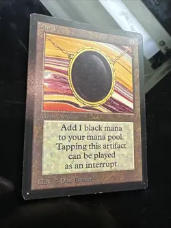 1993 vintage MAGIC THE GATHERING Mox Jet collectors edition CARD mtg - Image 5