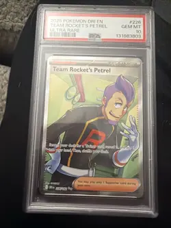 2025 POKEMON DRI EN-DESTINED RIVALS ULTRA RARE #226 TEAM ROCKET'S PETREL PSA 10 - Image 1