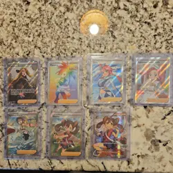 Pokemon Holo Foil Card Lot Vintage Ex, Gx, V cards, Full Art, 64 Cards Total NM - Image 4