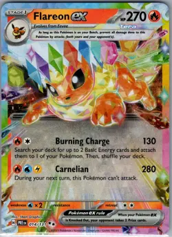 Flareon ex - 014/131 SV: Prismatic Evolutions - Pokemon Card - NM - Image 1