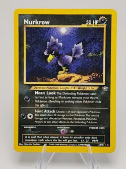 Pokemon Card Murkrow 2000 Neo Genesis Set 24/111 Regular NM Condition Vintage - Image 1