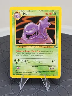 Muk Pokemon Trading Card Fossil Set Non-Holo Rare 28/62 Exellent Condition - Image 1