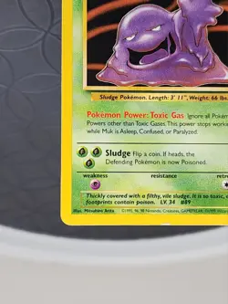 Muk Pokemon Trading Card Fossil Set Non-Holo Rare 28/62 Exellent Condition - Image 5