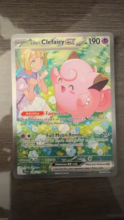 Pokemon TCG Lillie's Clefairy EX Journey Together Sir Card 184/159 NM Condition - Image 2