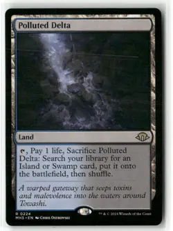Magic: The Gathering Land Polluted Delta Rare Regular MTG NM - Image 1