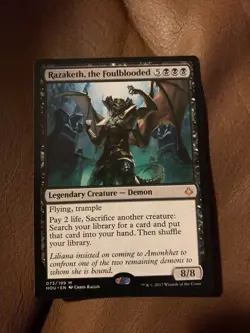 Magic the Gathering MTG Razaketh, the Foulblooded (73) Hour of Devastation LP - Image 1