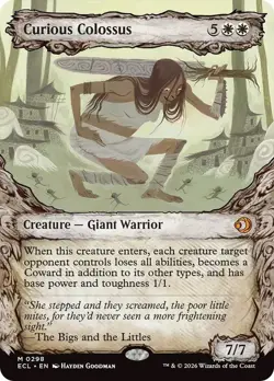 Curious Colossus Showcase Lorwyn Eclipsed NM MTG - Image 1