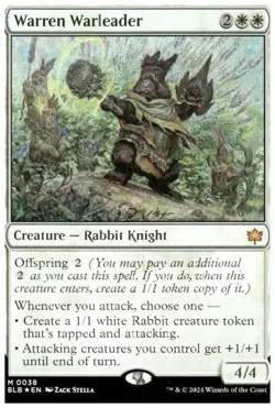 MTG Magic the Gathering Warren Warleader (38/427) Bloomburrow FOIL - Image 1