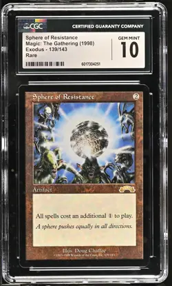 SPHERE OF RESISTANCE Exodus Rare CGC 10 Gem Mint Vintage MTG [Nostalgium] - Image 1