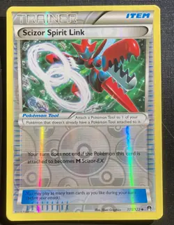 Scizor Spirit Link 111/122 Pokemon Breakpoint Reverse Holo Uncommon TCG LP - Image 1