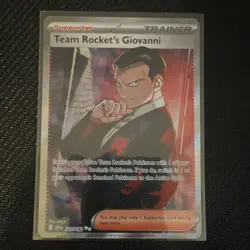 Pokemon Team Rocket's Giovanni 225/182 Holo Ultra Rare Sv10 NM English 2024 - Image 1