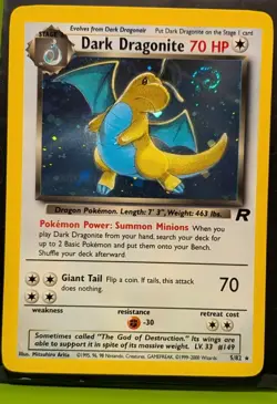 Pokemon Dark Dragonite Holo Rare ***Holo Swirl*** 015/109 Stage 2 120HP Card - Image 1