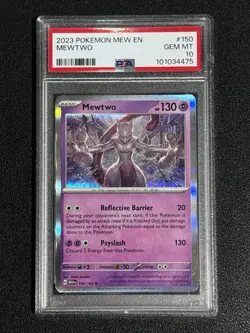 2023 POKEMON MEW EN-151 #150 MEWTWO PSA 10 - Image 1